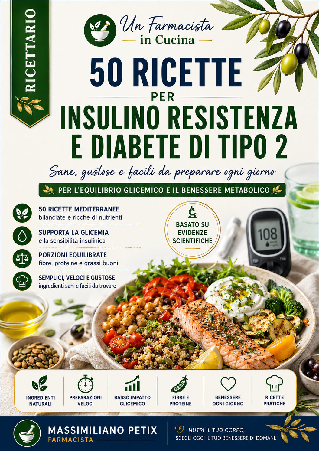 50 Ricette per Insulino Resistenza e Diabete di Tipo 2